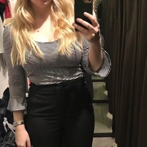 Zara Bell Sleeve Crop Top